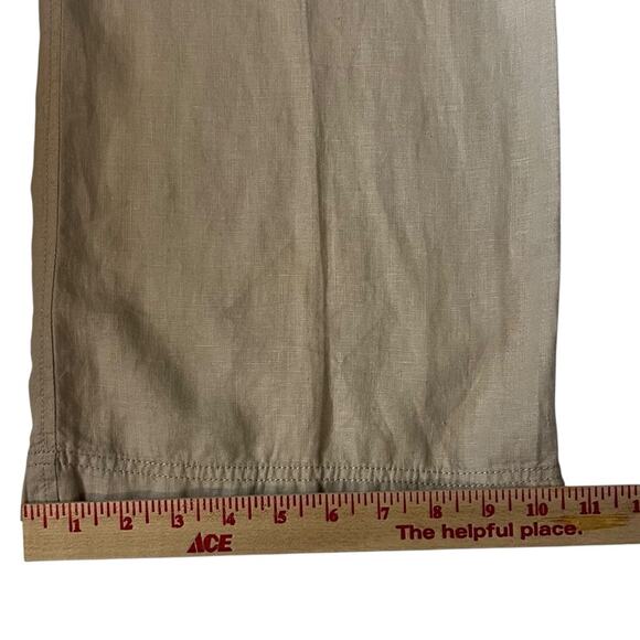 Guess Linen Drawstring Pants | Size Large | Beige Light Tan | Relaxed Fit - Picture 4 of 7